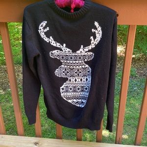 Studio 8T black reindeer sweater
